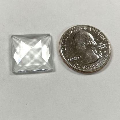 Faceted Square 18mm Jewel - Clear FQ18-01 - Image 2