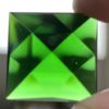 Faceted Square 25mm Jewel - Green FQ25-03