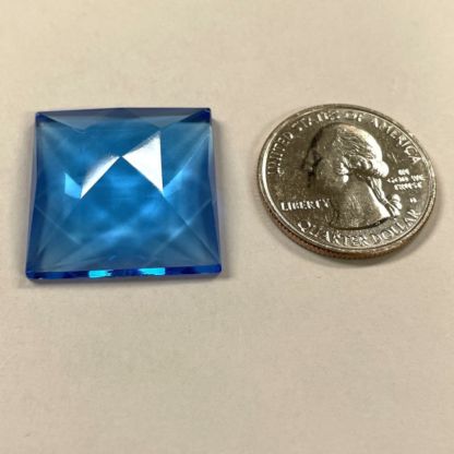 Faceted Square 25mm Jewel - Turquoise FQ25-05