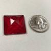 Faceted Square 25mm Jewel - Red FQ25-10 - Image 2