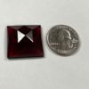 Faceted Square 25mm Jewel - Cranberry FQ25-340 - Image 2