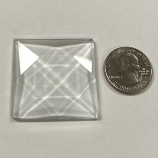 Faceted Square 40mm Jewel - Clear FQ40-01