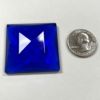 Faceted Square 40mm Jewel- Blue FQ40-04