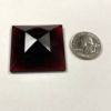 Faceted Square 40mm Jewel - Cranberry FQ40-340 - Image 3
