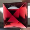 Faceted Square 40mm Jewel - Cranberry FQ40-340