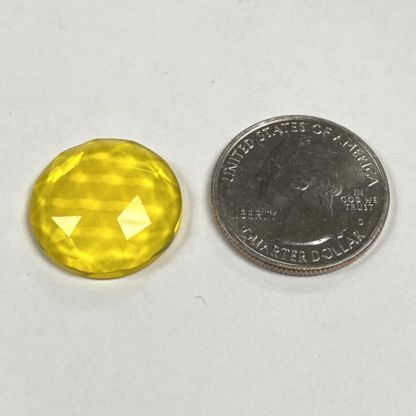 Faceted 20mm Round Jewel FR20-13 Yellow - Image 2