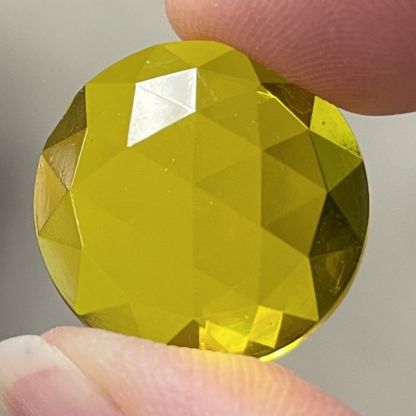 Faceted 20mm Round Jewel FR20-13 Yellow