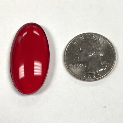 Smooth Oval Jewel - Red HM3619-10 - Image 2