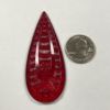 Teardrop Textured Jewel - Red JM7732-10 - Image 2