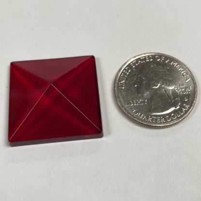 Pyramid Square 26mm Jewel - Red PT26-10 - Image 2