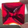 Old World Square 40mm Jewel -Red CR40-10