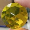 Faceted 35mm Round Jewel FR35-013 Yellow