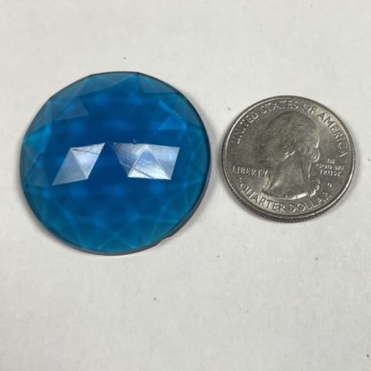 Faceted 35mm Round Jewel FR35-05 Turquoise - Image 2