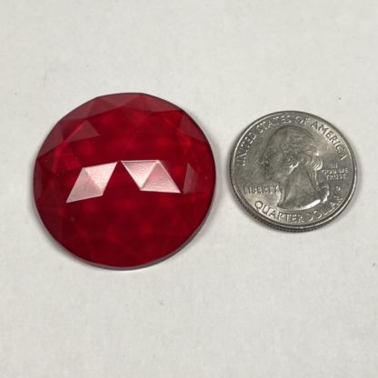 Faceted 35mm Round Jewel FR35-10 Red - Image 2