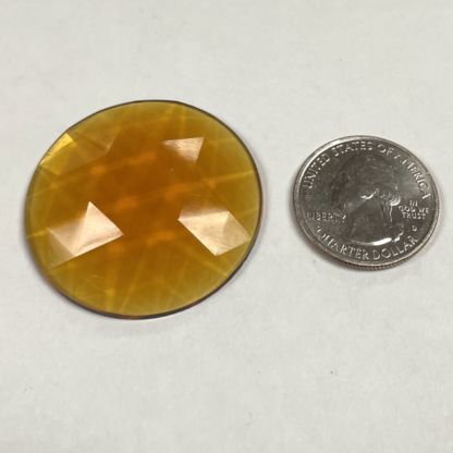 Faceted 40mm Round Jewel FR40-02 Amber - Image 3