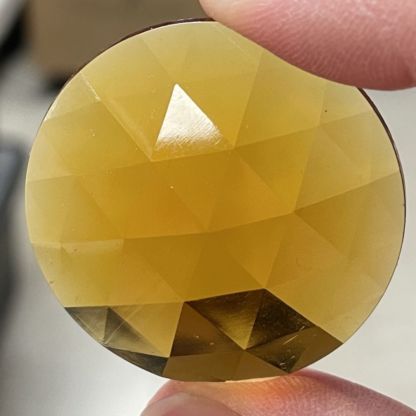 Faceted 40mm Round Jewel FR40-02 Amber