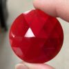 Faceted 40mm Round Jewel FR40-10 Red