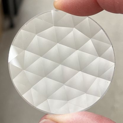 Faceted 50mm Round Jewel FR50-01 Clear