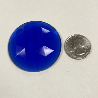 Faceted 50mm Round Jewel FR50-04 Blue - Image 3