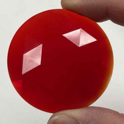 Faceted Round 50mm 2" Jewel FR50-10 Red