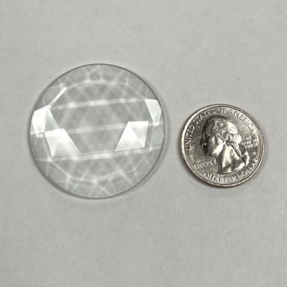 Faceted 40mm Round Jewel FR40-01 Clear - Image 2