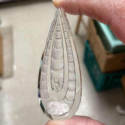 Teardrop Textured Jewel - Clear JM7732-01