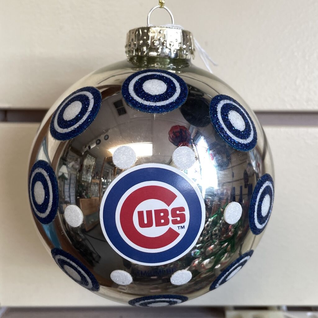 Chicago Cubs Art Glass Ornament Glass House Store