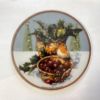 Painted Medallion Bowl Of Cherries with Bird -PM012 - Image 4