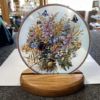 Painted Medallion Flowers & Butterflies-PM019