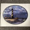 Painted Medallion Oval Lighthouse PM037