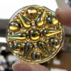 Dichroic Jewel BC42-02 Amber 42mm Fancy Round
