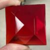 Faceted Square 50mm Jewel - Red FQ50-10