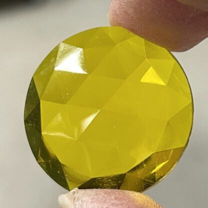 Faceted 25mm Round Jewel FR25-13 Yellow