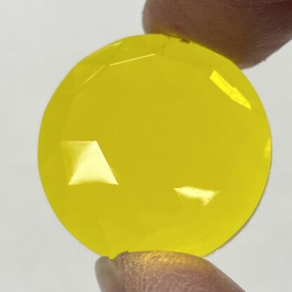 Faceted 25mm Round Jewel FR25-13 Yellow - Image 2