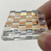 Dichroic Checkered Square 37mm Jewel - SCH37-01 Clear - Image 4
