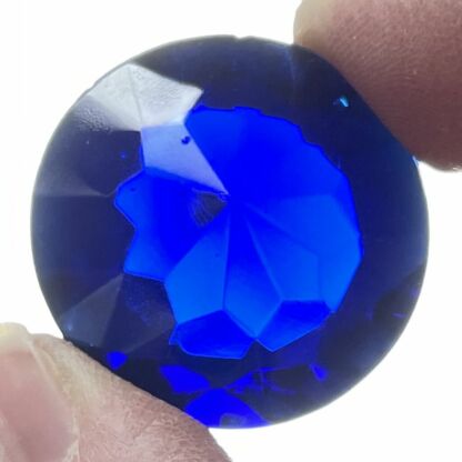 Double Faceted Round 30mm Jewel-Blue D30-04