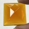 Faceted Square 25mm Jewel - Amber FQ25-02