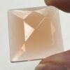 Faceted Square 25mm Jewel - Peach FQ25-08
