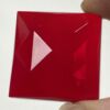 Faceted Square 30mm Jewel - Red FQ30-10