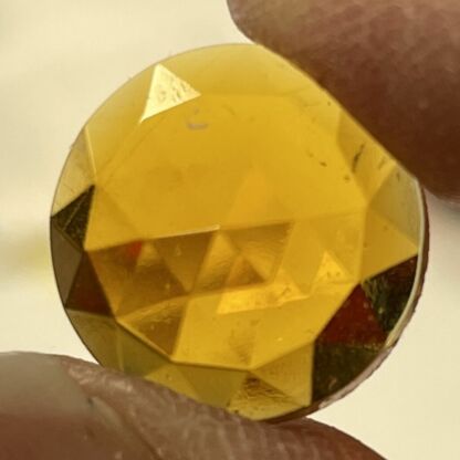 Faceted Round 15mm Jewel FR15-02 Amber
