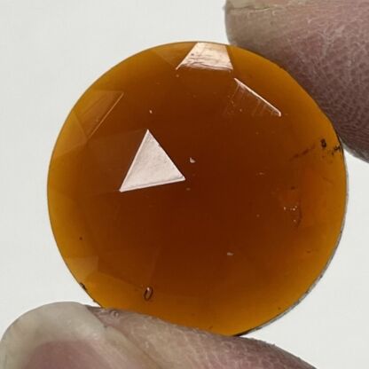 Faceted 20mm Round Jewel FR20-21 Dark Amber