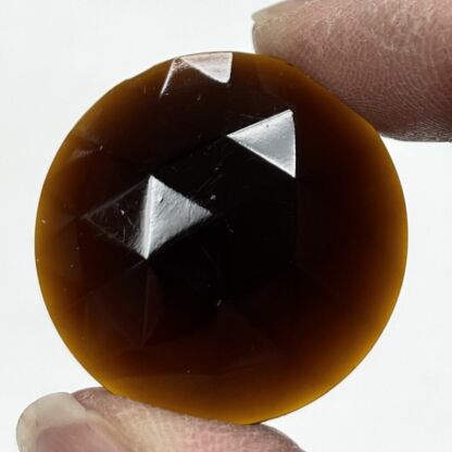 Faceted 30mm Round Jewel FR30-21 Dark Amber