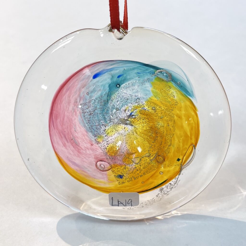 3-D Handblown Glass Rondel – LA19 | Glass House Store