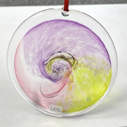 Rondel 3-D Handblown Glass - LA36