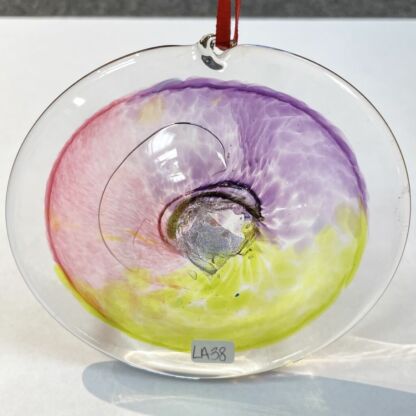 Rondel 3-D Handblown Glass - LA38