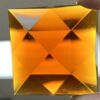 Faceted Square 50mm Jewel - Amber FQ50-02