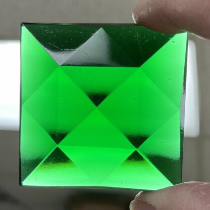 Faceted Square 50mm Jewel - Green FQ50-03