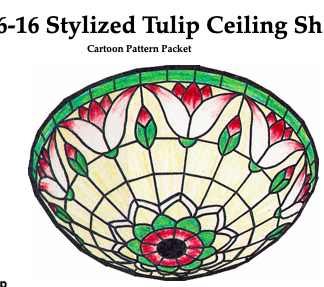 Worden GF16-16 Stylized Tulip Ceiling Lamp Pattern