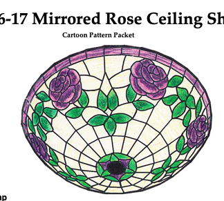 Worden GF16-17 Mirrored Rose Ceiling Lamp Pattern