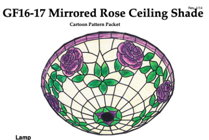 Worden GF16-17 Mirrored Rose Ceiling Lamp Pattern